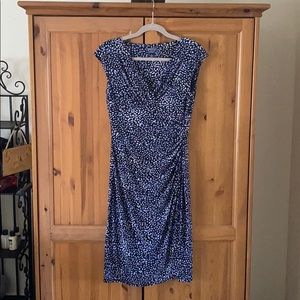 Blue and white American Living draped dress
